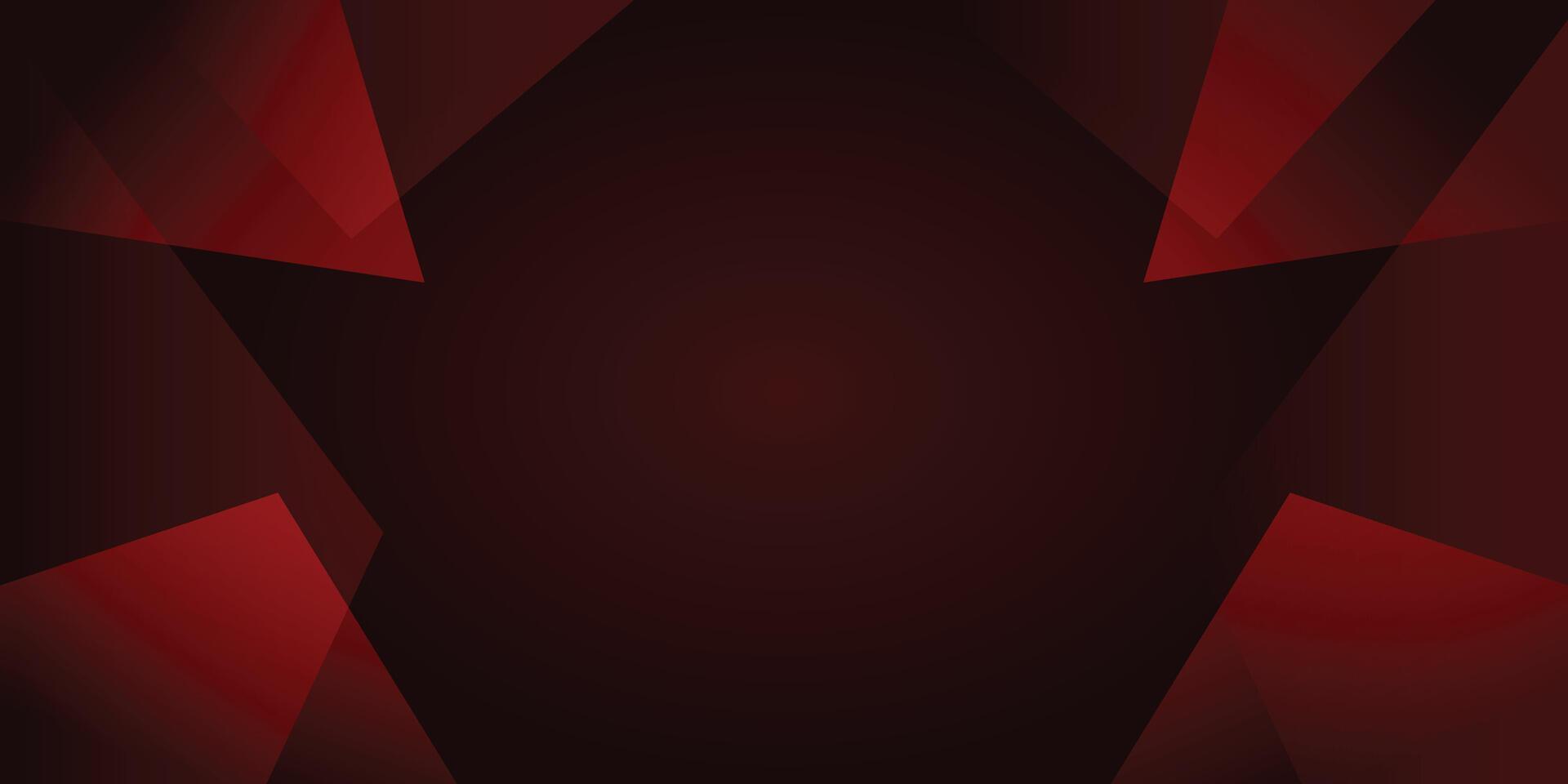 Dark red abstract triangle geometric shape border background with red gradient color vector