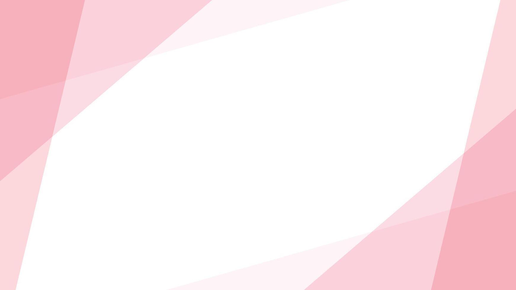 Minimal light pink abstract geometric shapes on transparent background vector