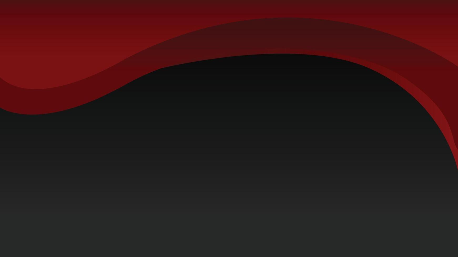 Red and Black Abstract Background with Red Curve Border Isolated on Black vector
