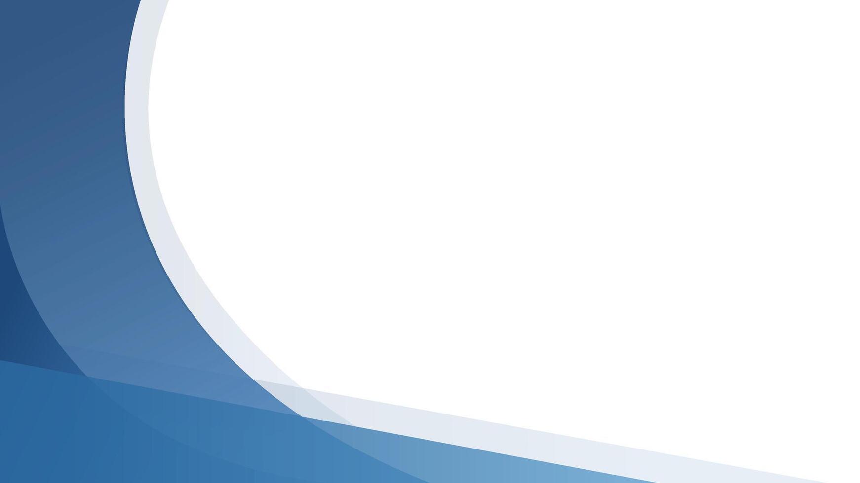 Modern blue and white abstract banner background with geometric curve border and copy space vector