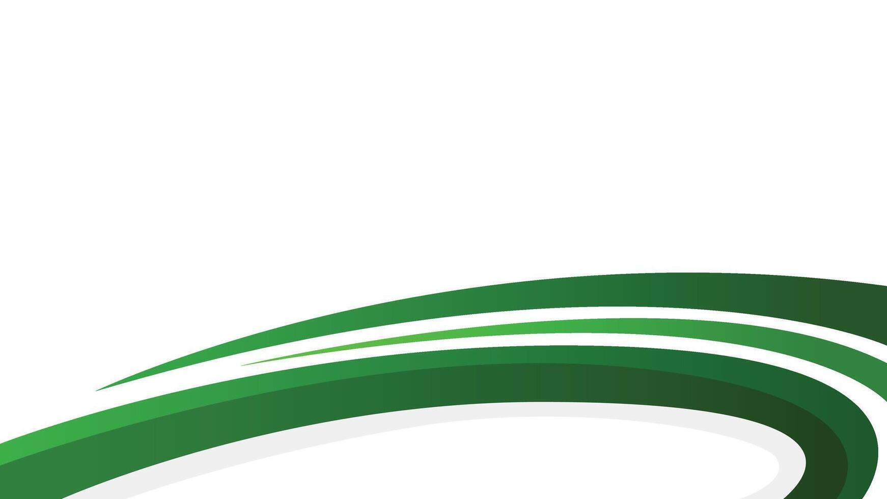 Modern abstract green curve banner background design with copy space vector
