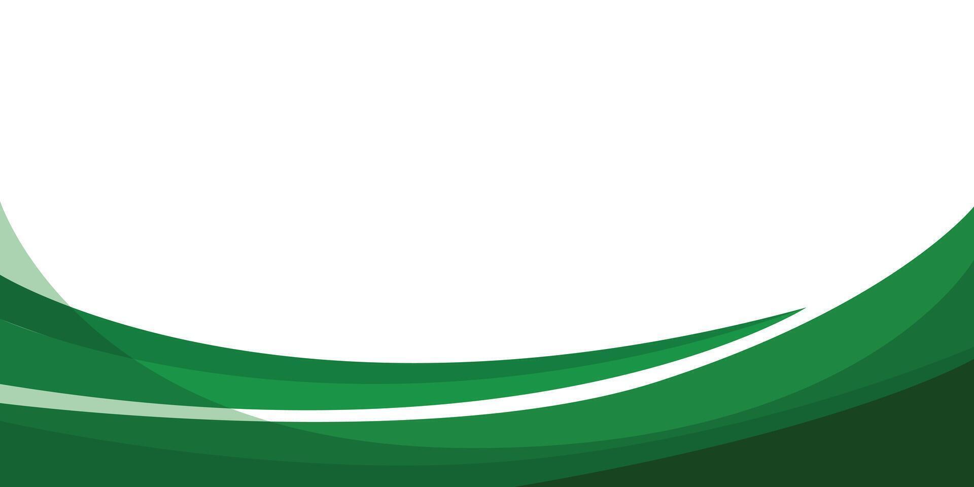 Abstract dark green curve banner background. Perfect for presentation, banner, background, brochure, flyer, and business card. vector