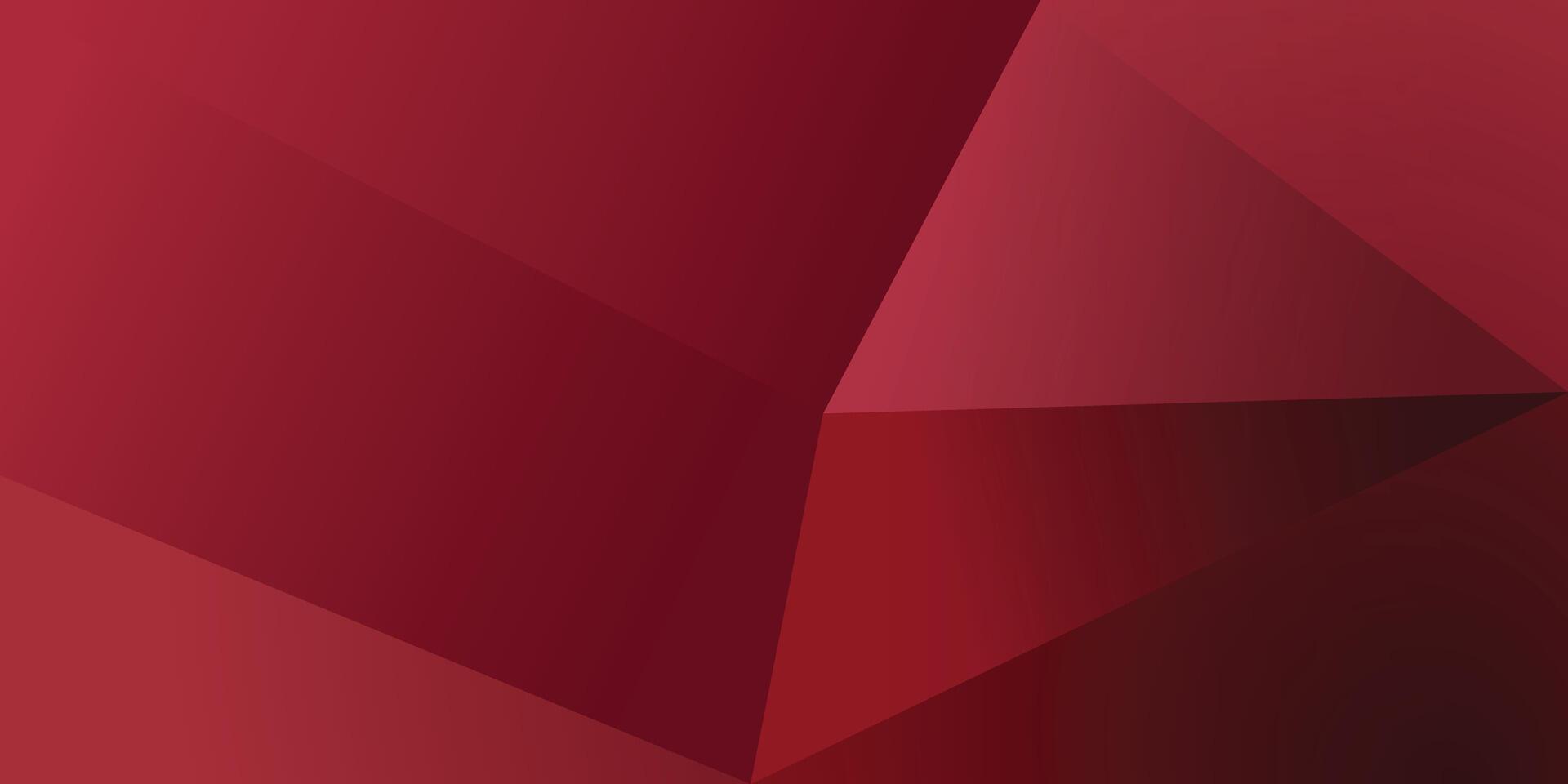 Dark red abstract geometric shape background with gradient color and triangle shapes. Suitable for used as banner, template, flyer, wallpaper, and presentation. vector