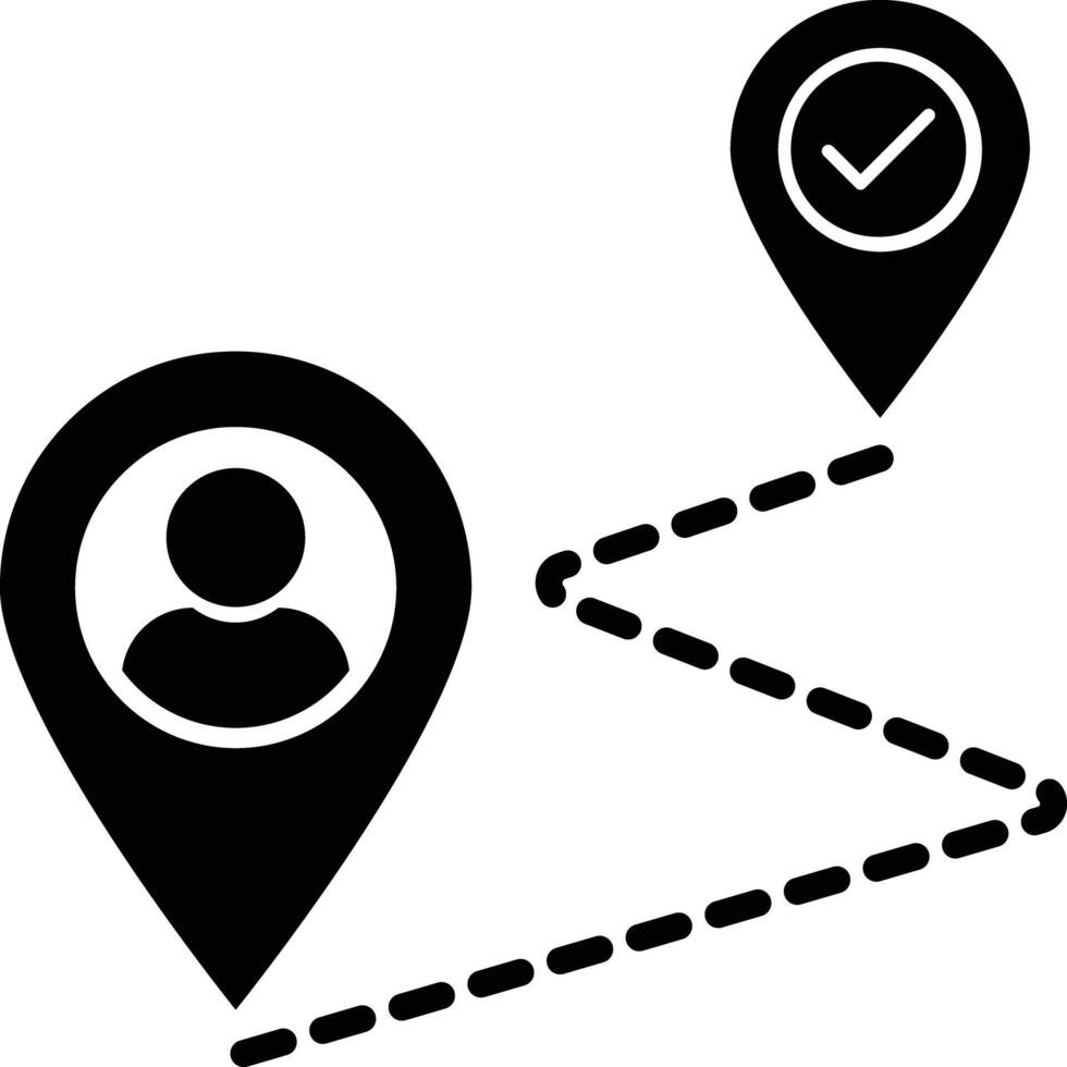 Customer journey icon. black design in trendy style vector