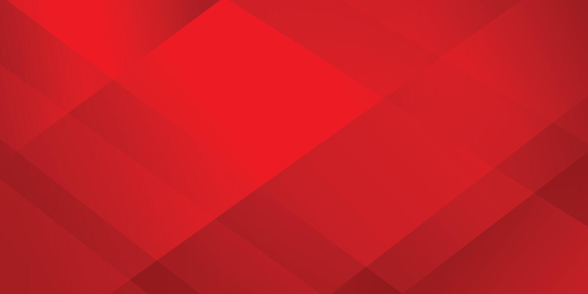 Modern red abstract geometric shape background with square overlapping design vector