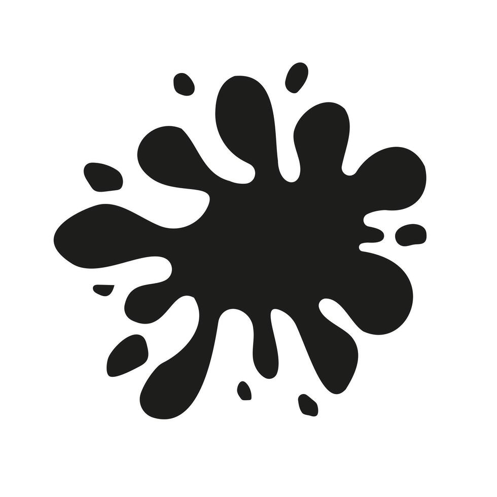 Black background paint splotch. Good for other design resources with kids and art themes. vector