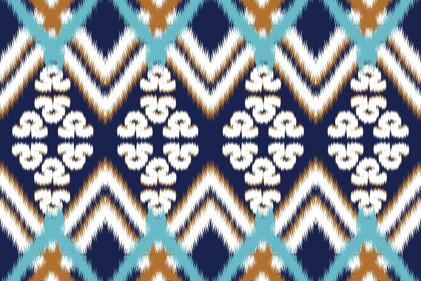 Native Ikat Pattern. Geometric Ethnic Ikat seamless. vector