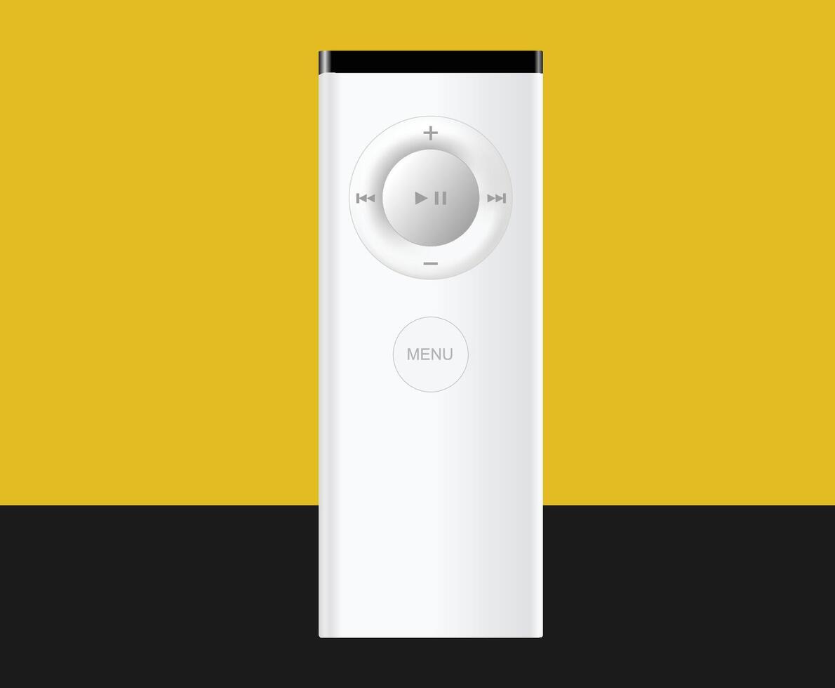New smart tv white remote control vector