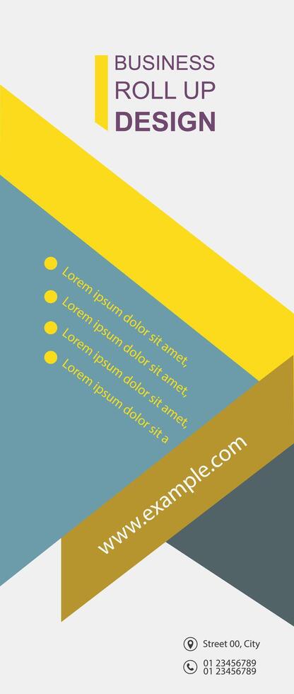 Professional roll up design with triangle arrows shapes vector