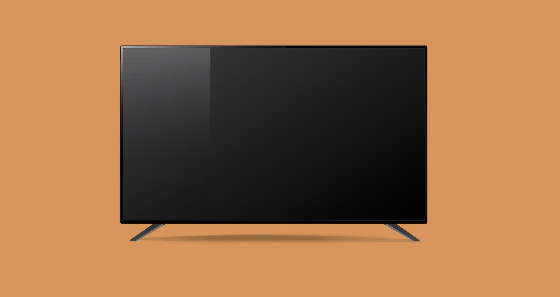 Modern digital TV isolated on gray background vector