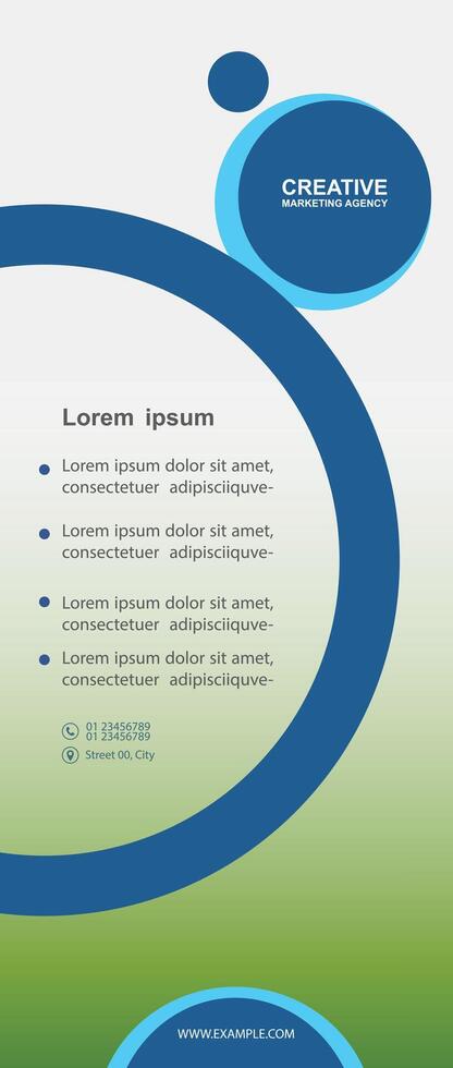 Professional Roll up design concept with circle shapes vector