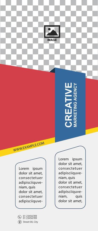 Professional Roll up design with blue center ribbons vector