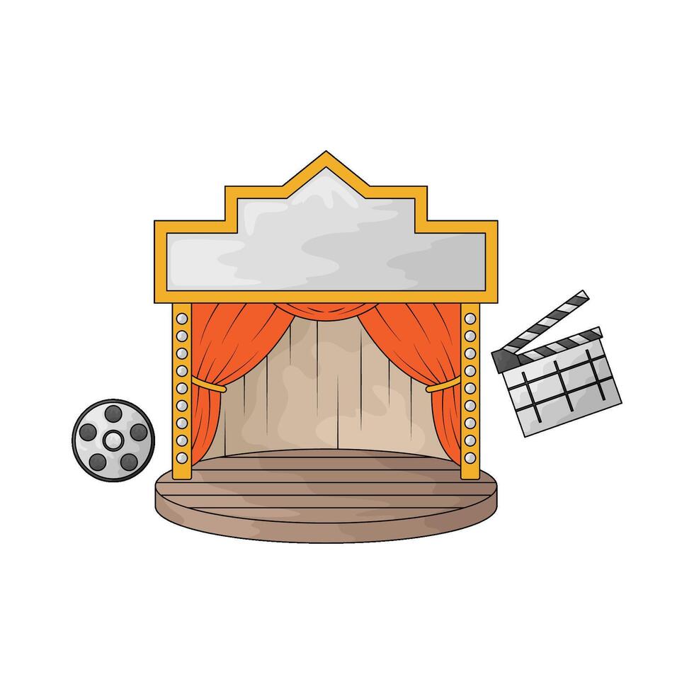 Illustration of Cinema Screen vector