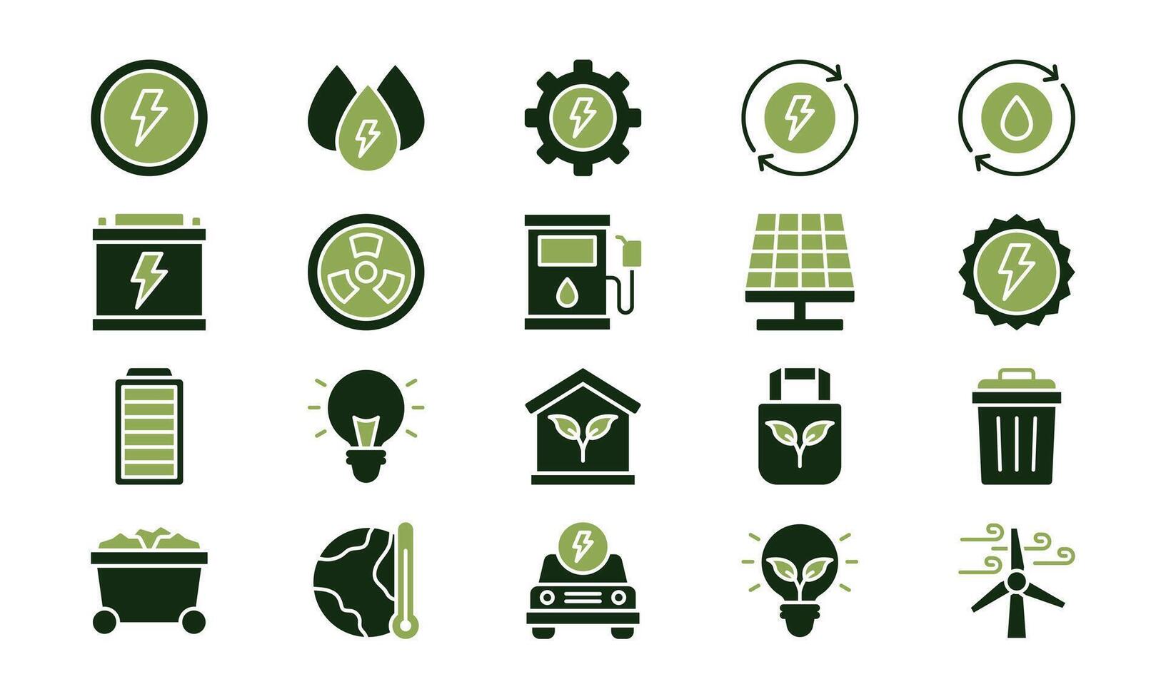 Clean green energy symbol representing sustainable power and eco-friendly technology development vector