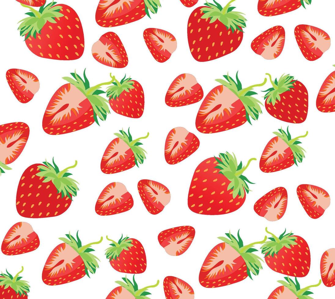 Strawberry pattern Strawberry Fruit pattern vector
