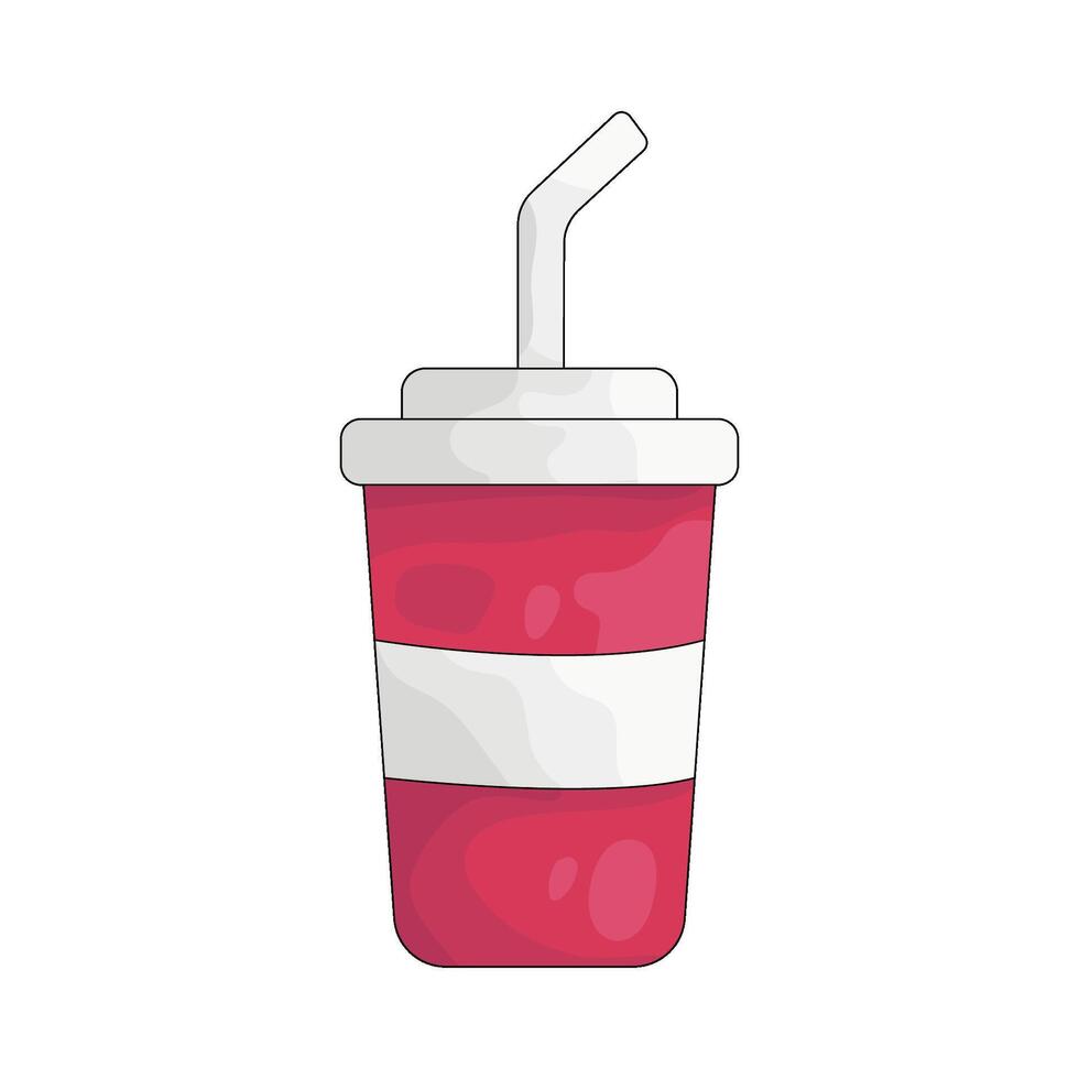 Illustration of Soda Cup with Straw vector