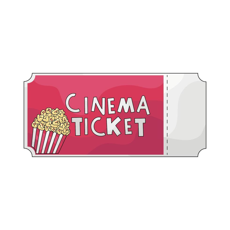 Illustration of a Cinema Ticket vector