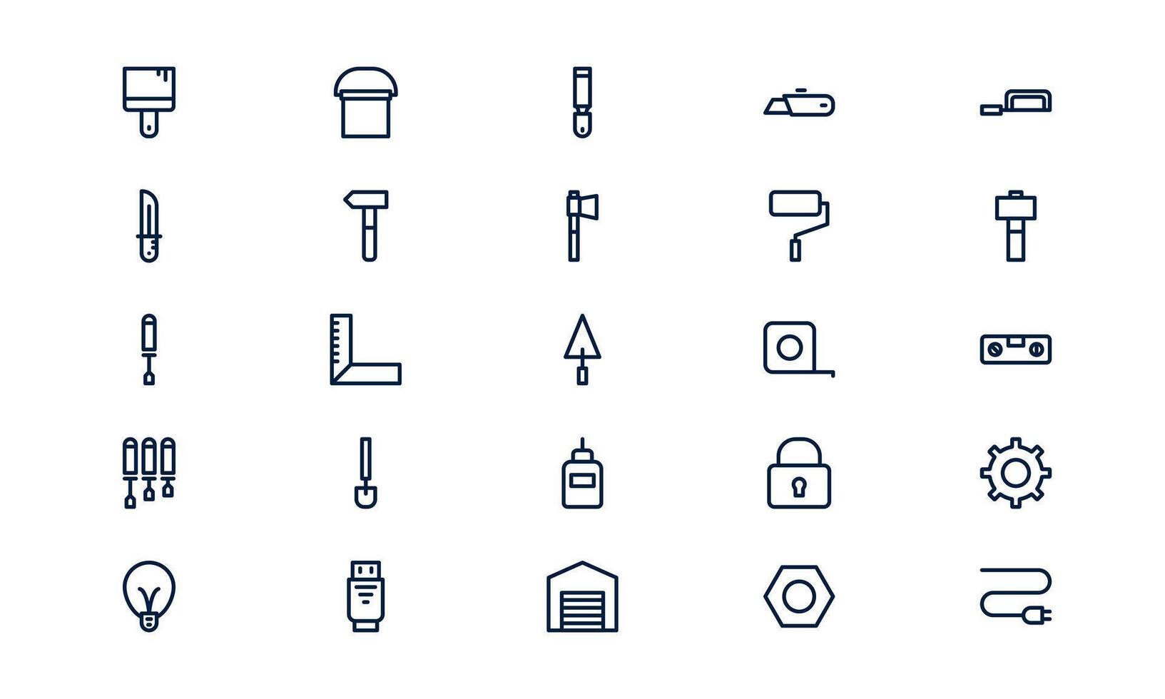 Repair icon representing maintenance tools, fixing service, and technical solution in outline style vector