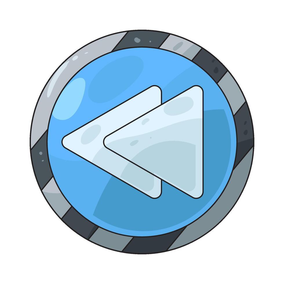 movie Rewind Button vector