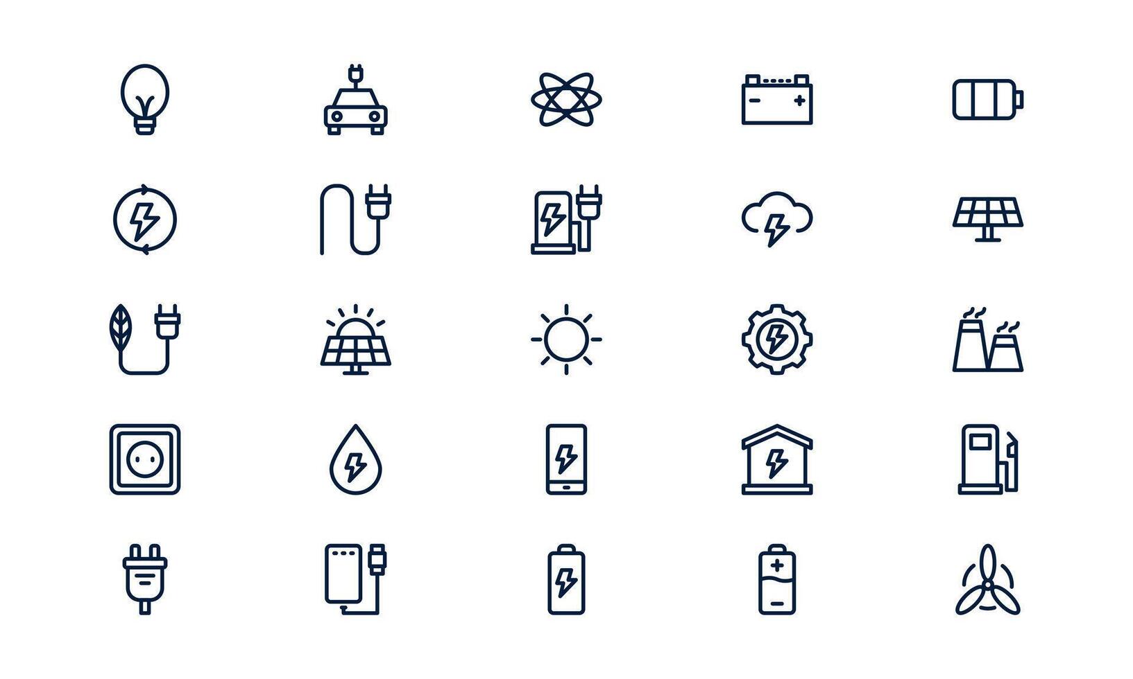 Energy saving icon representing eco-friendly power usage and sustainable electricity in outline style vector