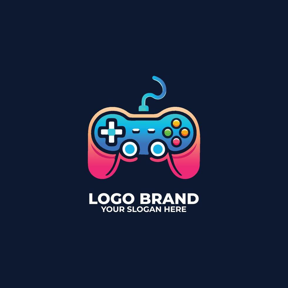 Vibrant Game Console Controller Logo vector
