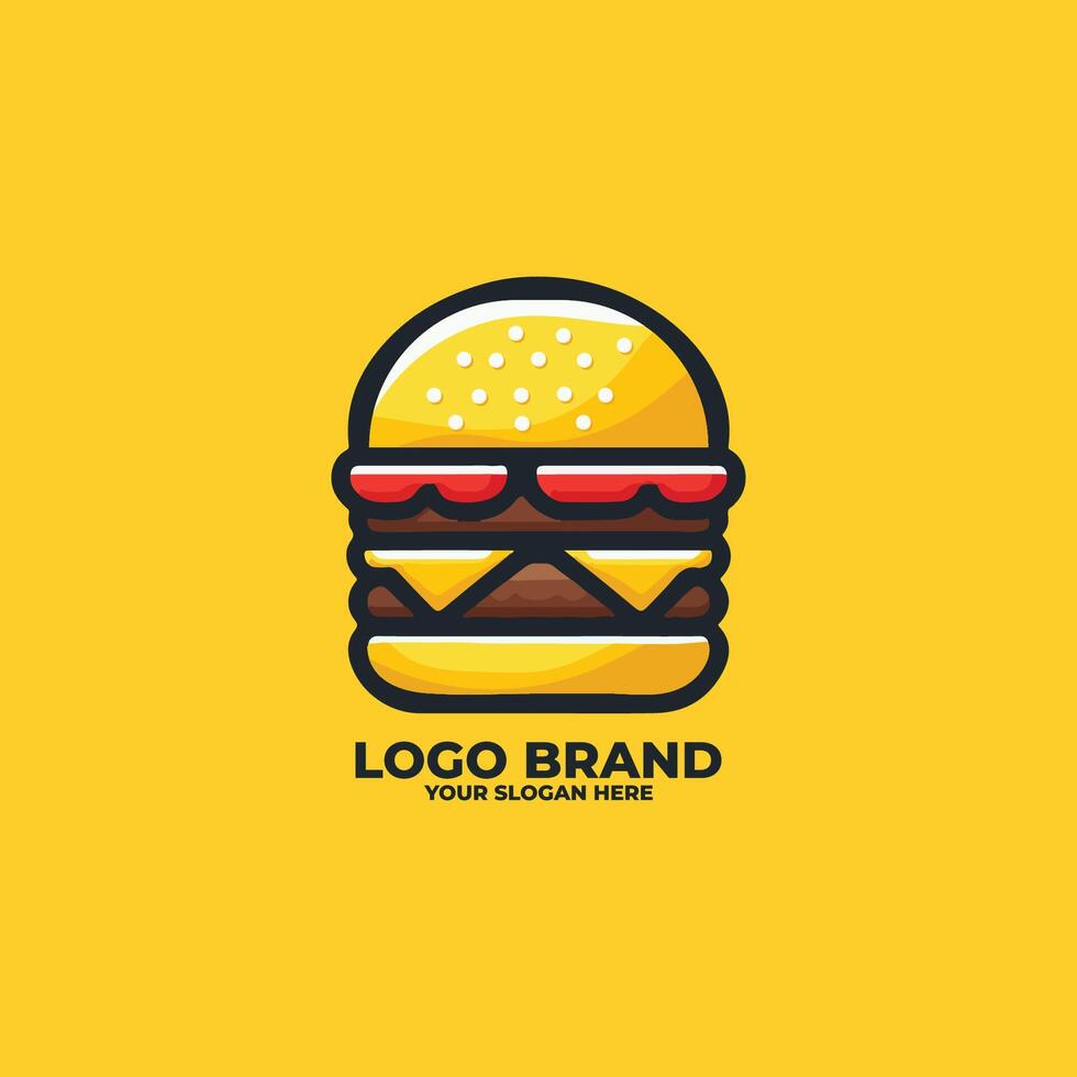 Fast Food Burger Simple Icon vector