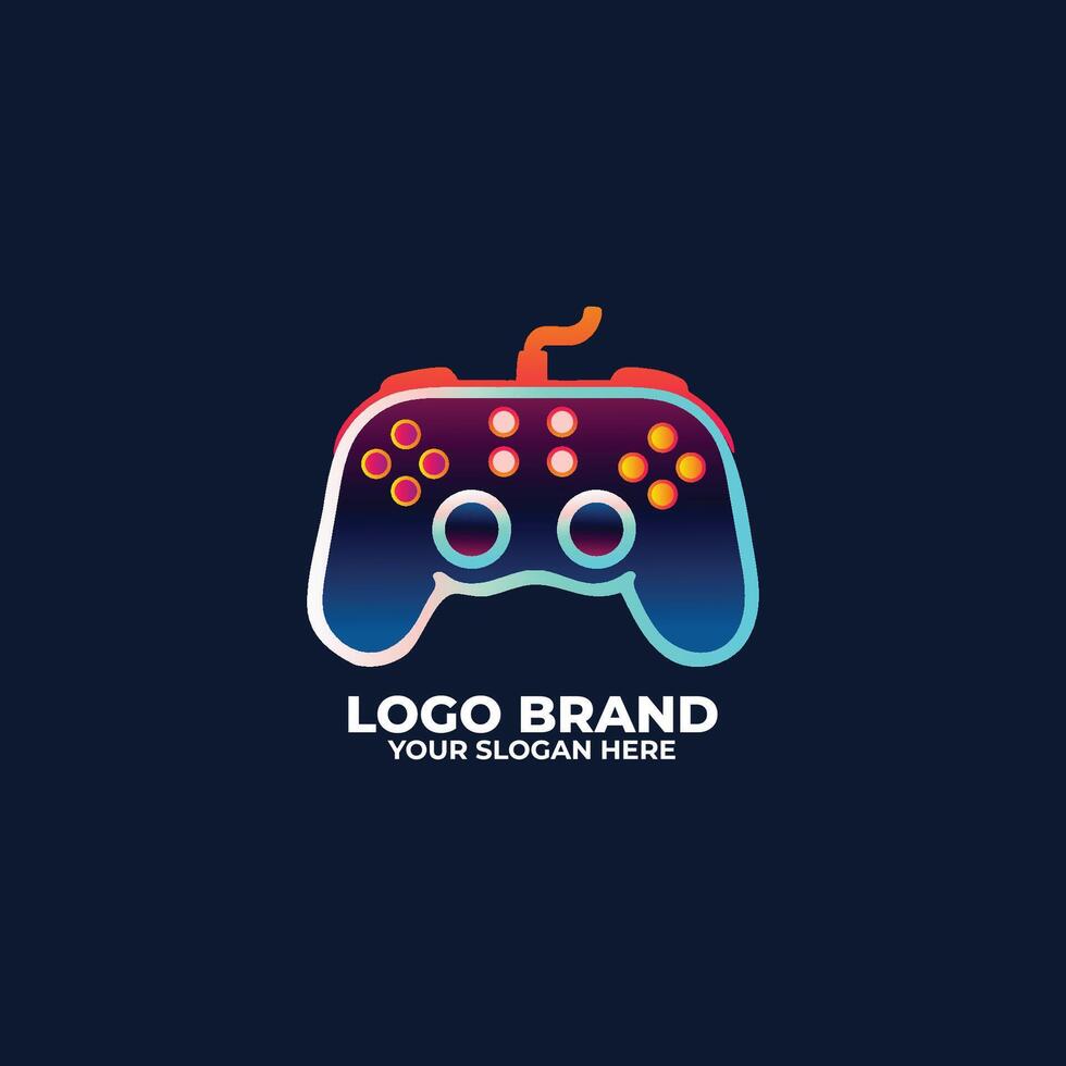 Simple Gaming Icon in Neon Colors vector