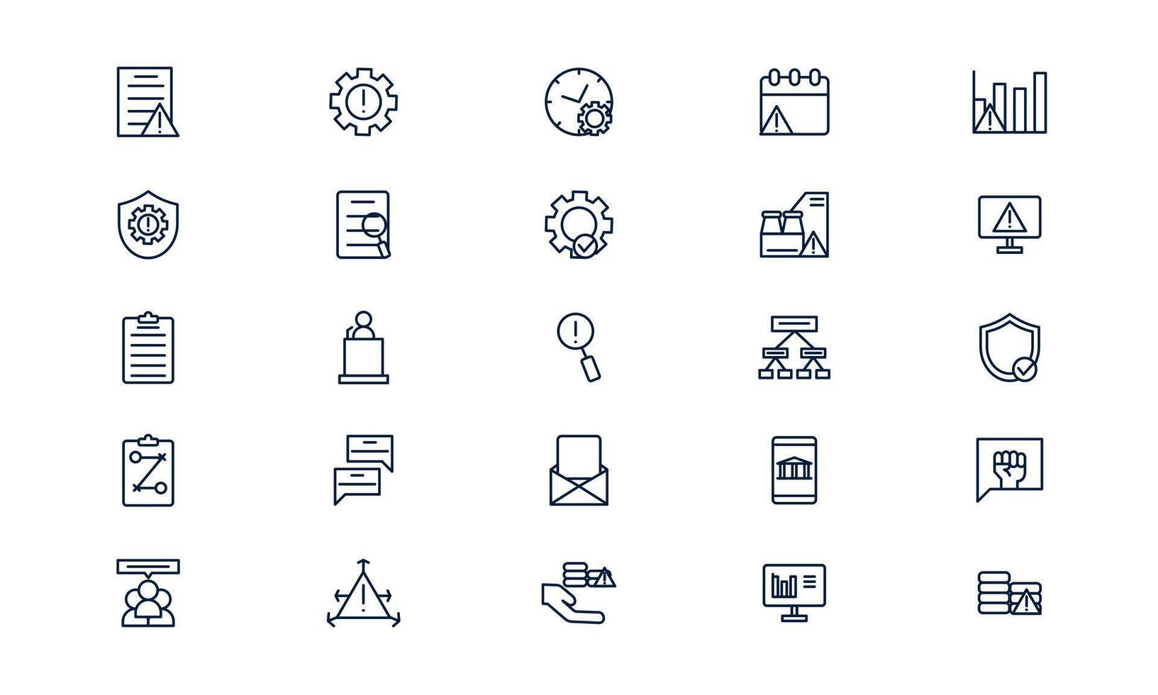 Management crisis icon representing leadership challenges and emergency problem solving in outline style vector