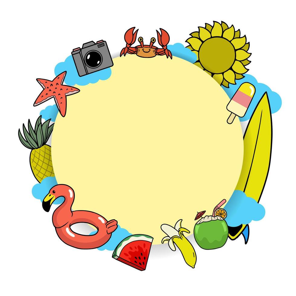 Summer Background Design Concept with Copy Space vector