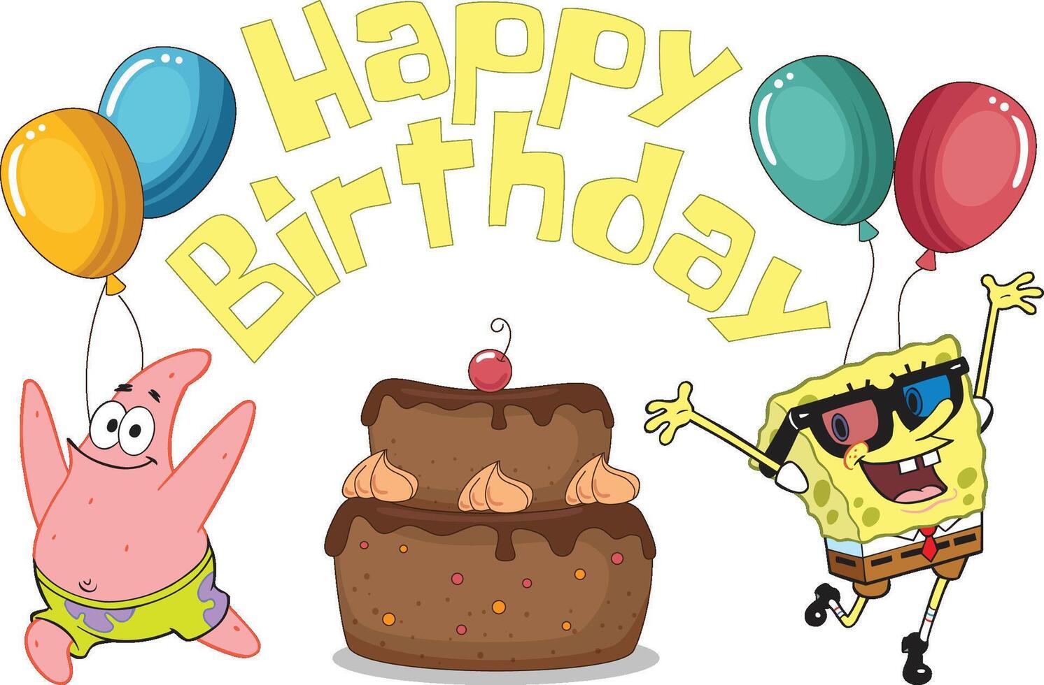 Happy Birthday SpongeBob vector