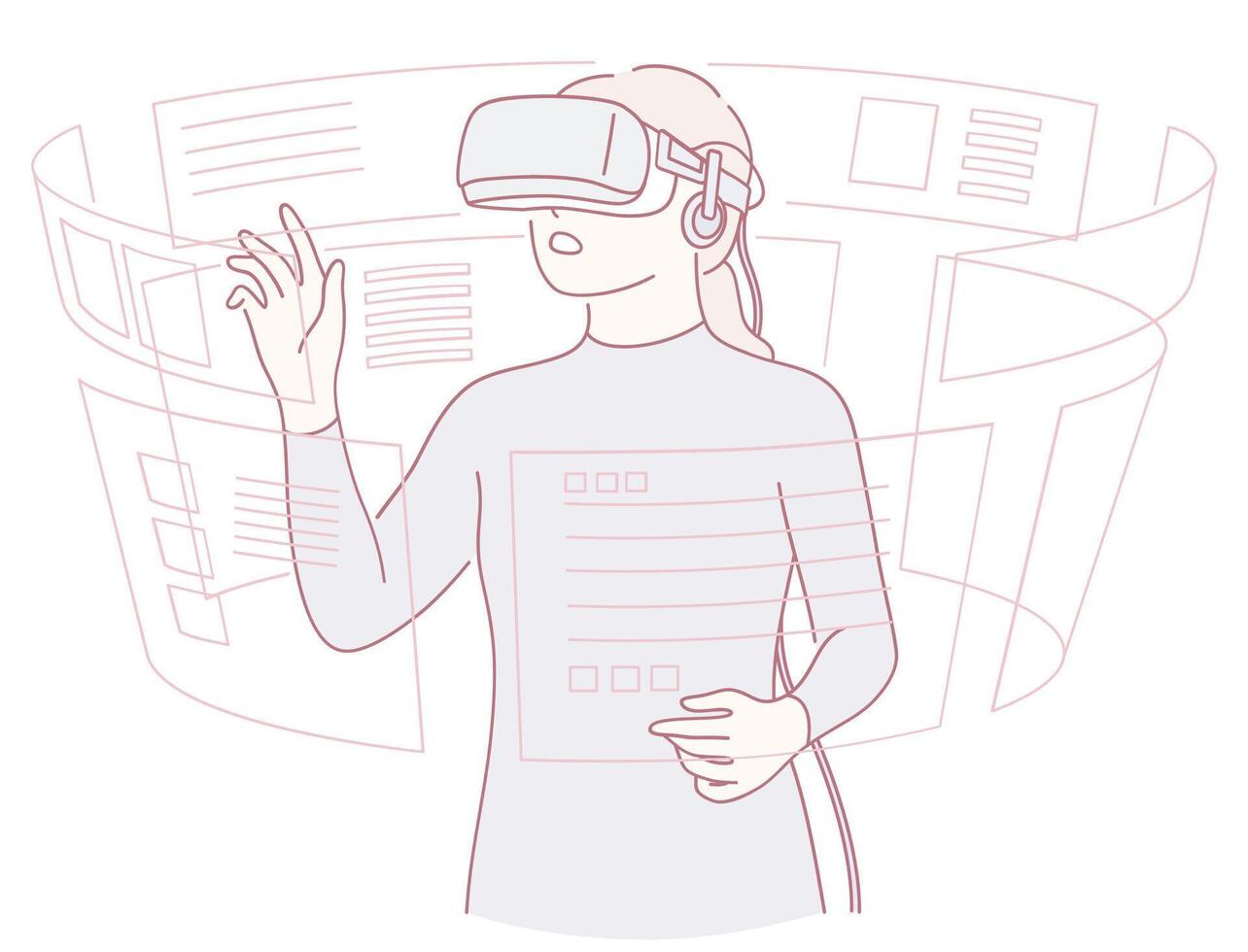 An Interactive Virtual Reality Experience that Promotes User Engagement and Participation vector