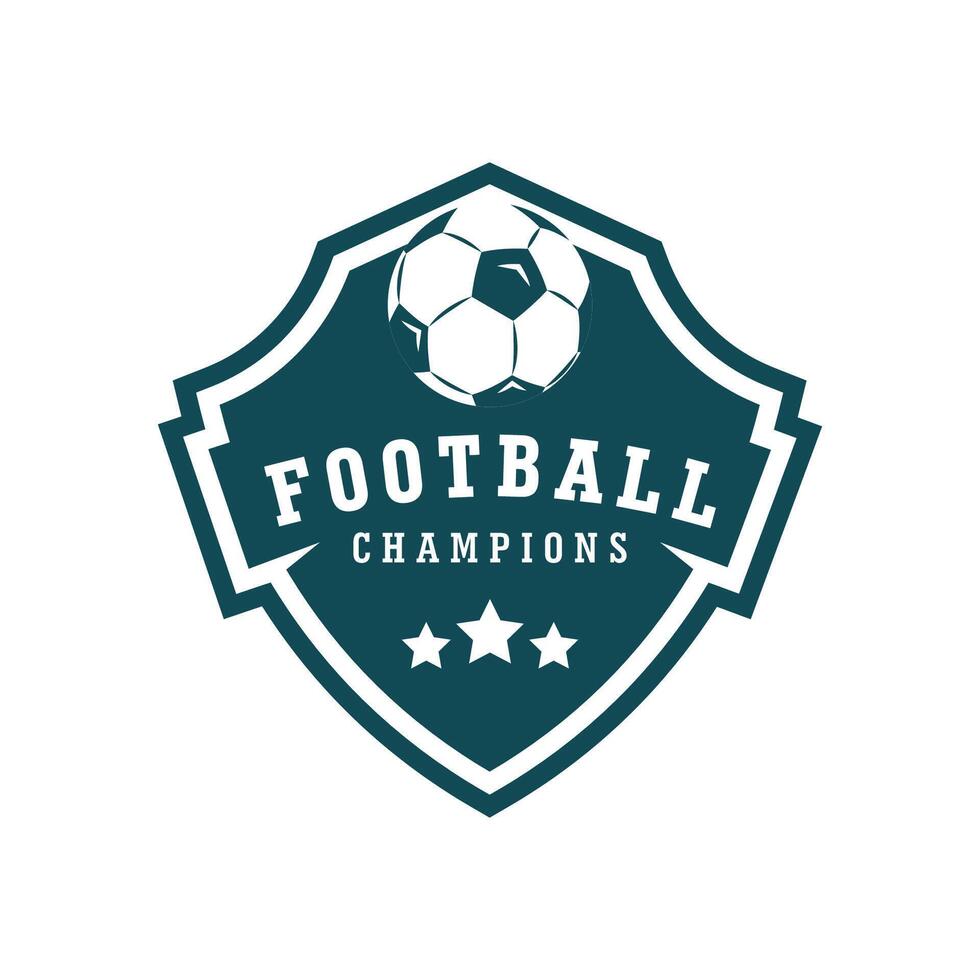 Soccer ball logo for team sports football. Football logo, badge or emblem. vector