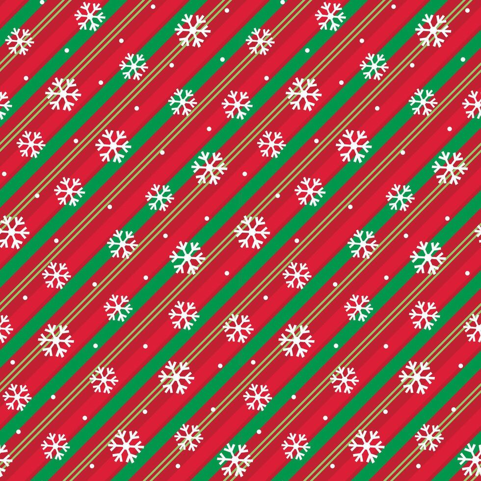 Seamless Stripes Pattern With Snowflakes For Christmas Paper Gift Wrap And Fabric Print vector
