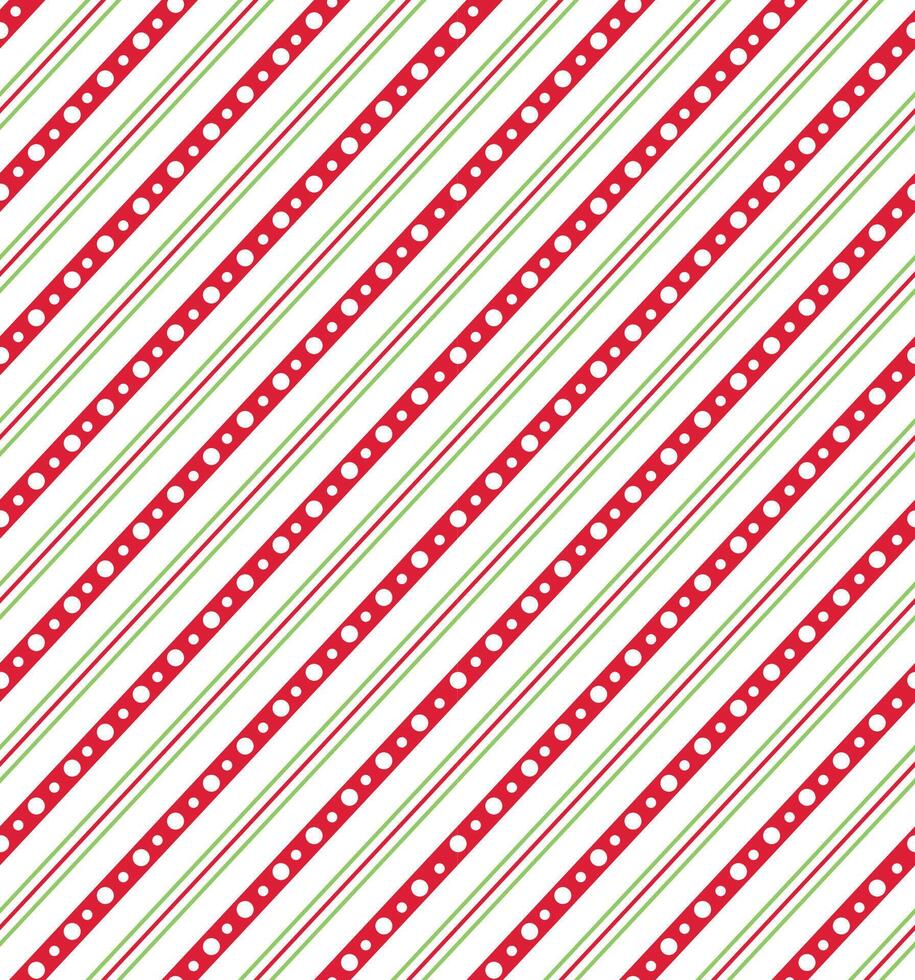 Seamless Red Green White Stripes For Christmas Paper Gift Wrap And Fabric Print vector