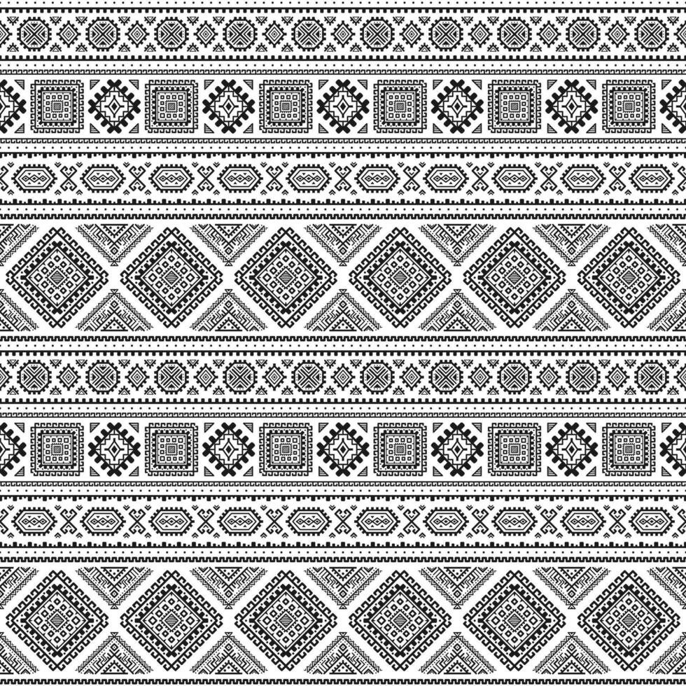 Ethnic seamless monochrome pattern. Aztec geometric background. Tribal print. Navajo fabric. Modern abstract wallpaper for paper, textiles design. vector