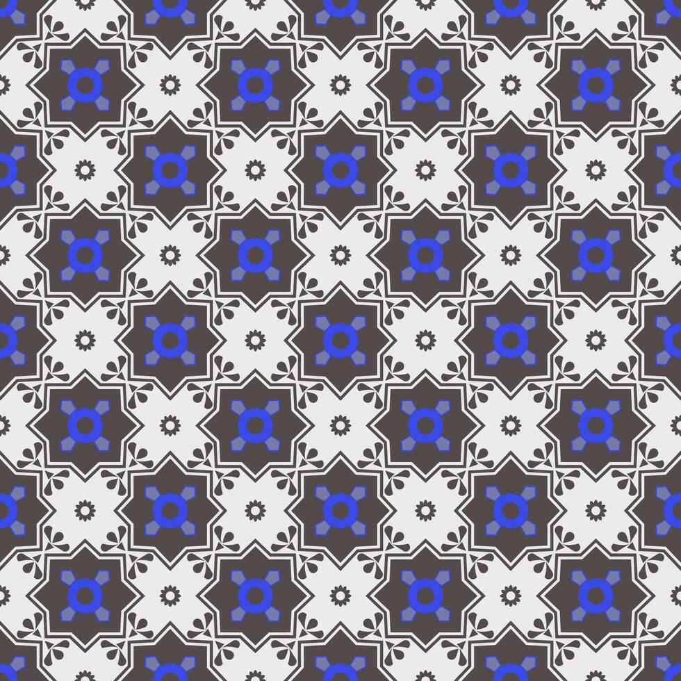 Flower geometric seamless pattern for background design vector