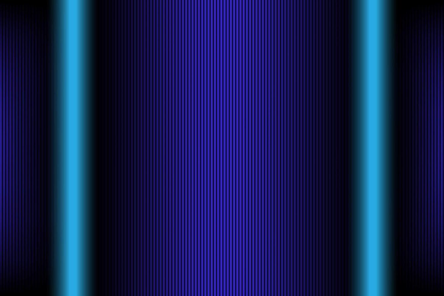 Double vertical laser line neon blue lighting on black color background, light lines of movement and speed in neon vector