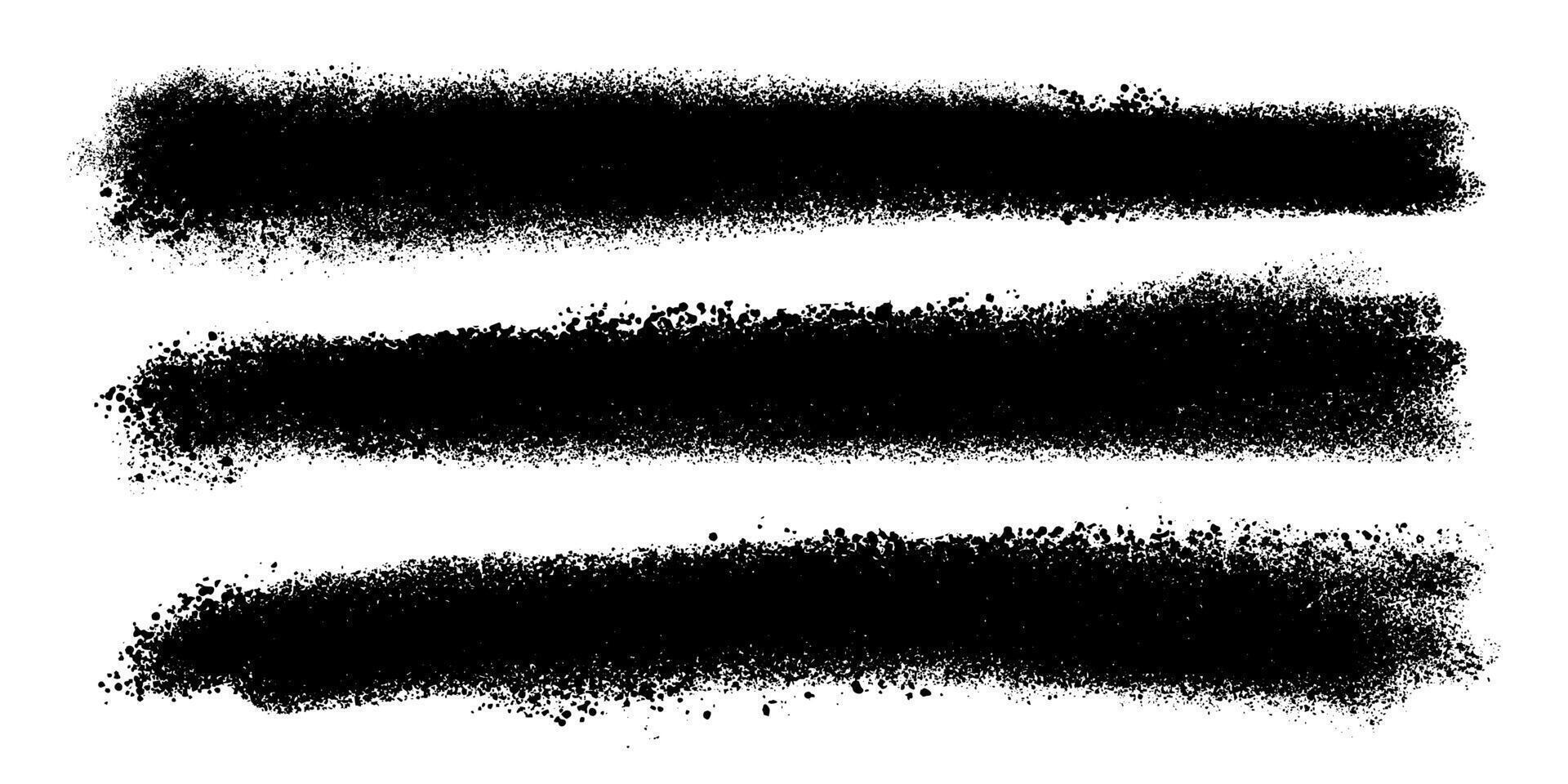 Artistic grungy creative brush stroke set. vector