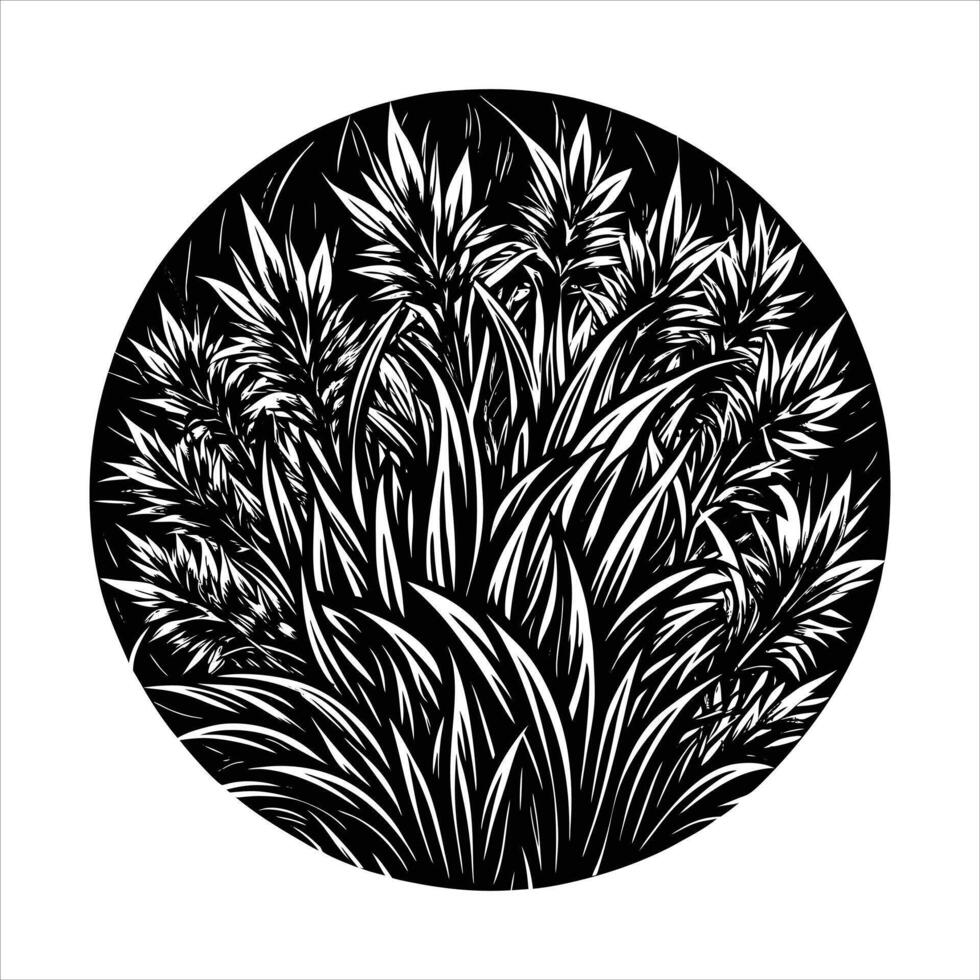 Circular Grass Pattern vector