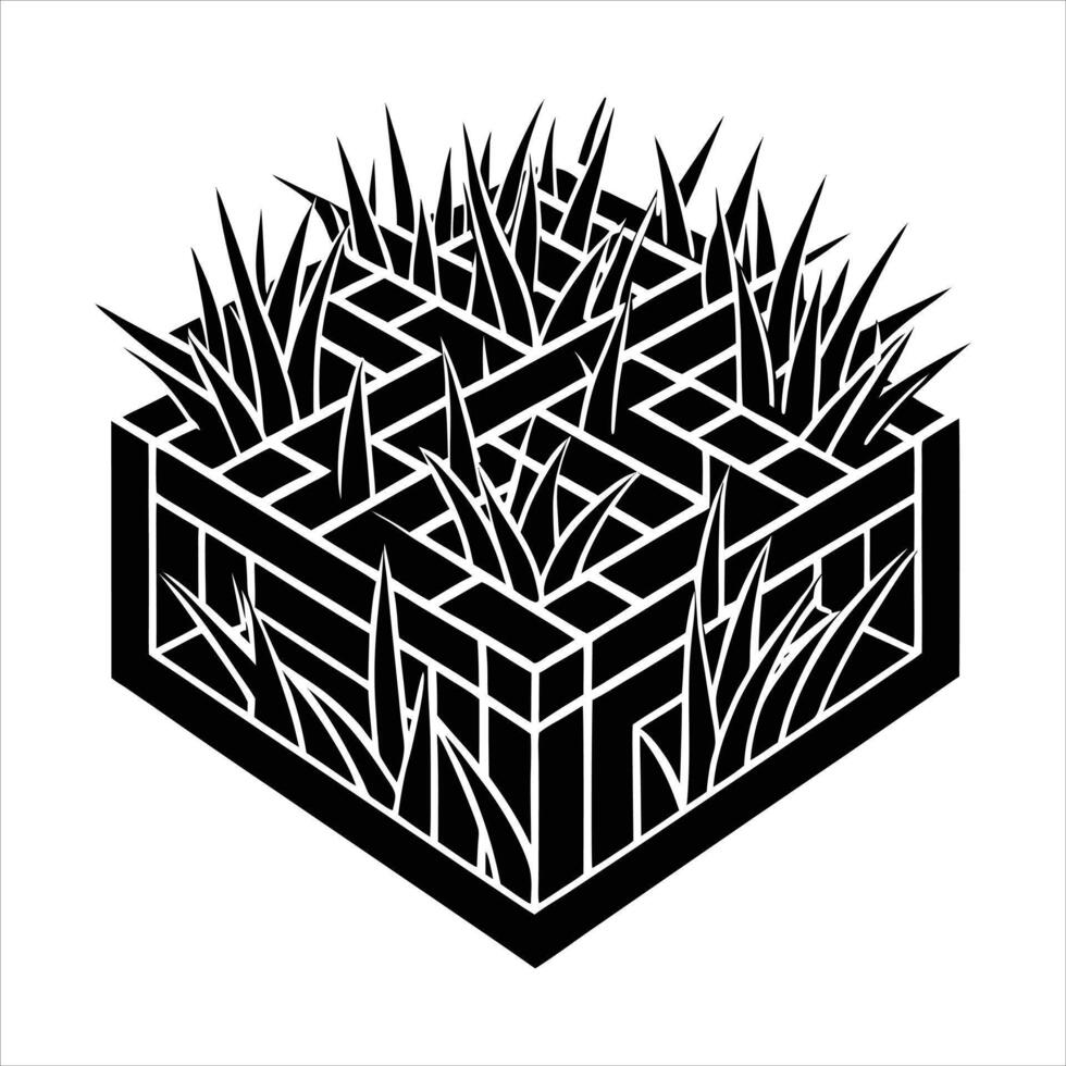 Green Maze Pattern vector