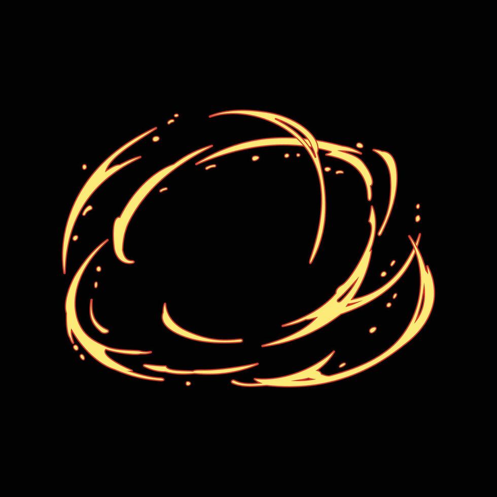 flame trail fantasy effect vector