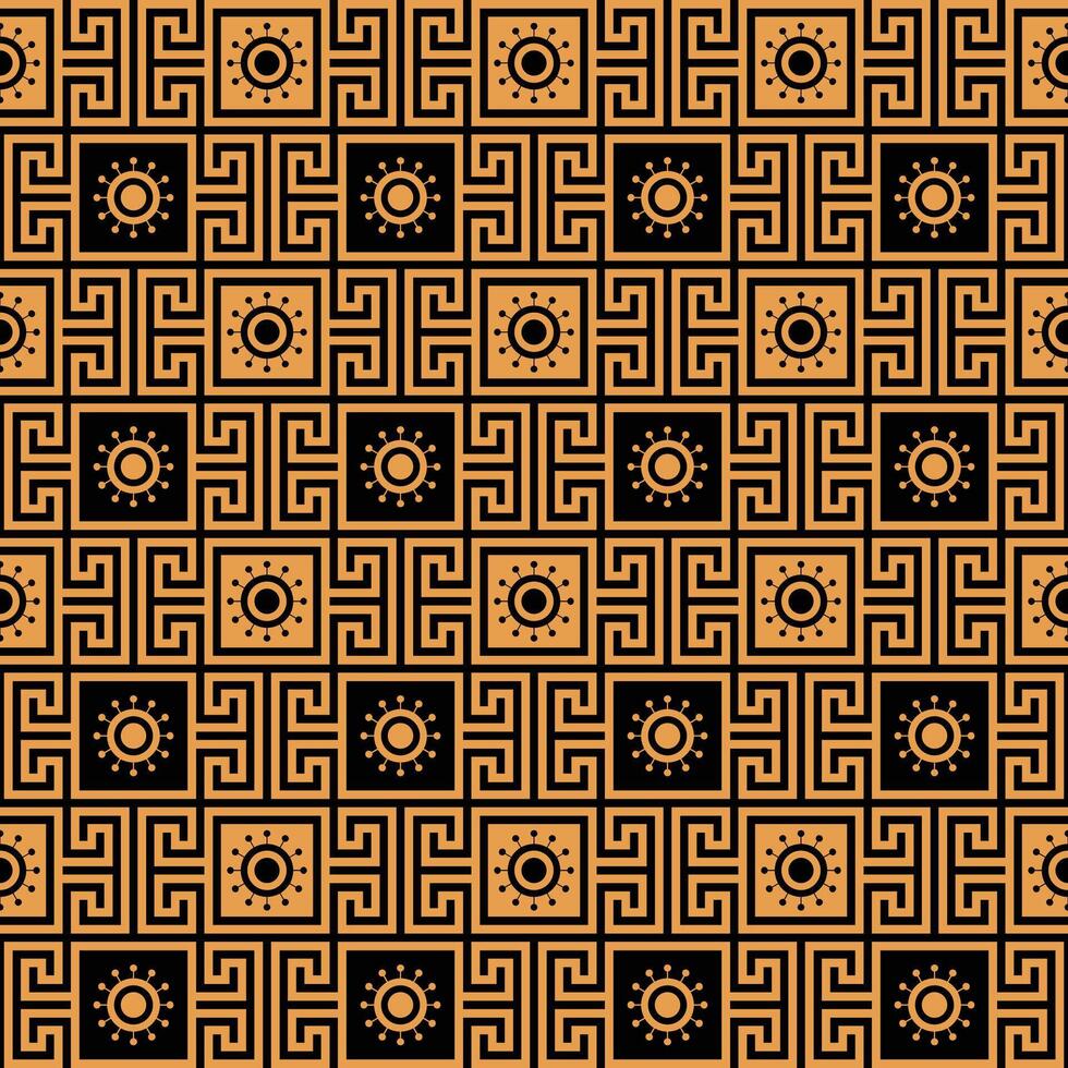 abstract gold greek geometric pattern vector