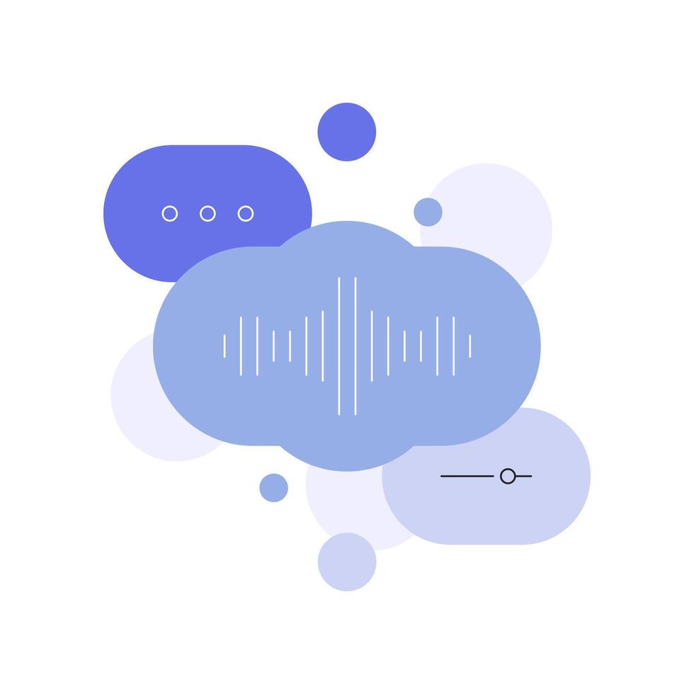 Audio message bubble. Talk. Speech. Simple flat illustration vector