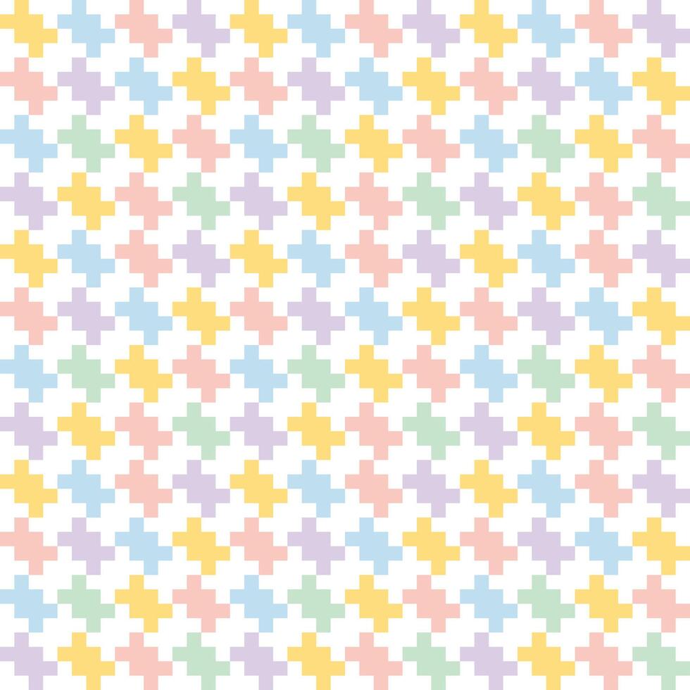 multi colored pastel knitting pattern vector