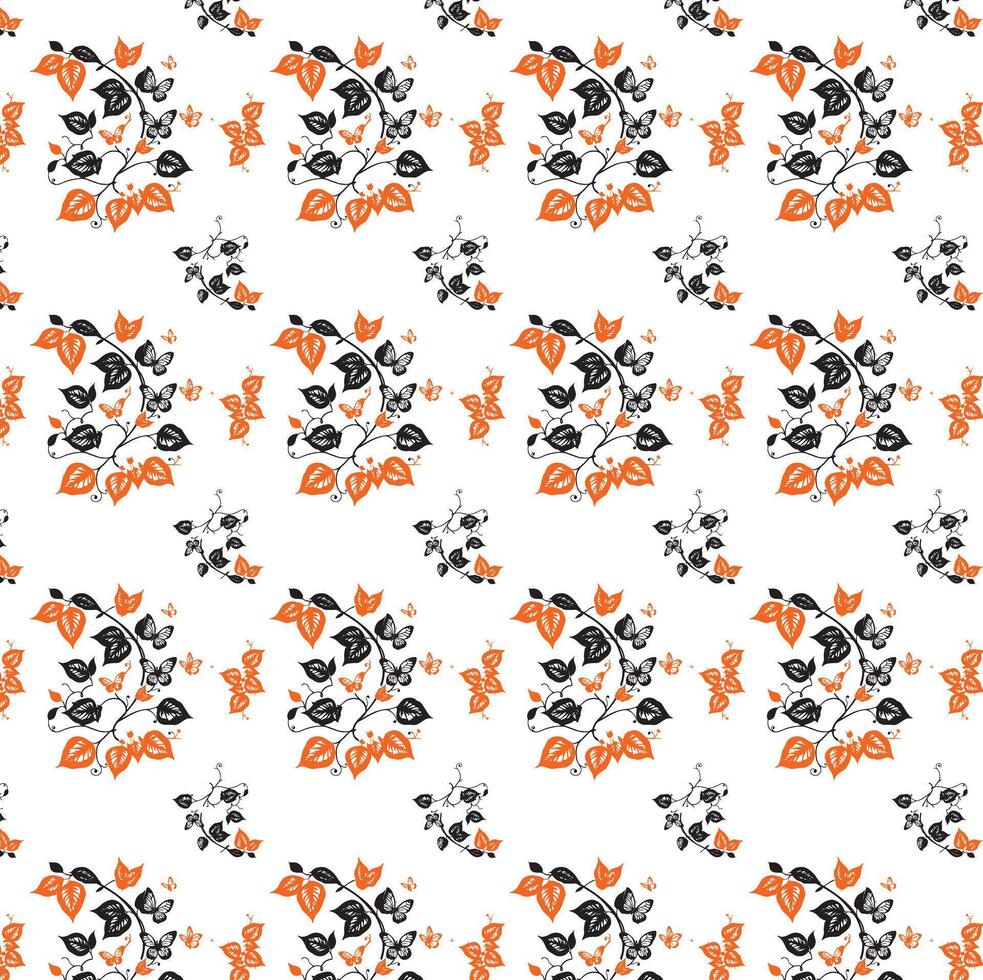 Vibrant floral pattern featuring a variety of colorful flowers and intricate designs vector