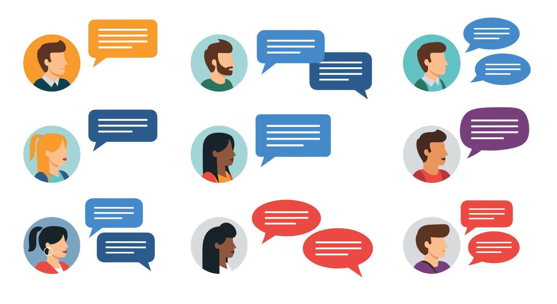 Effective Communication Diverse Perspectives and Conversations Fostering Understanding and Collaboration Among Individuals vector