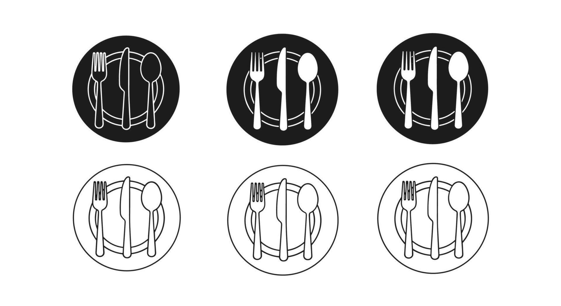 Culinary Excellence A Symphony of Flavors Exploring Plates and Cutlery Set Designs vector