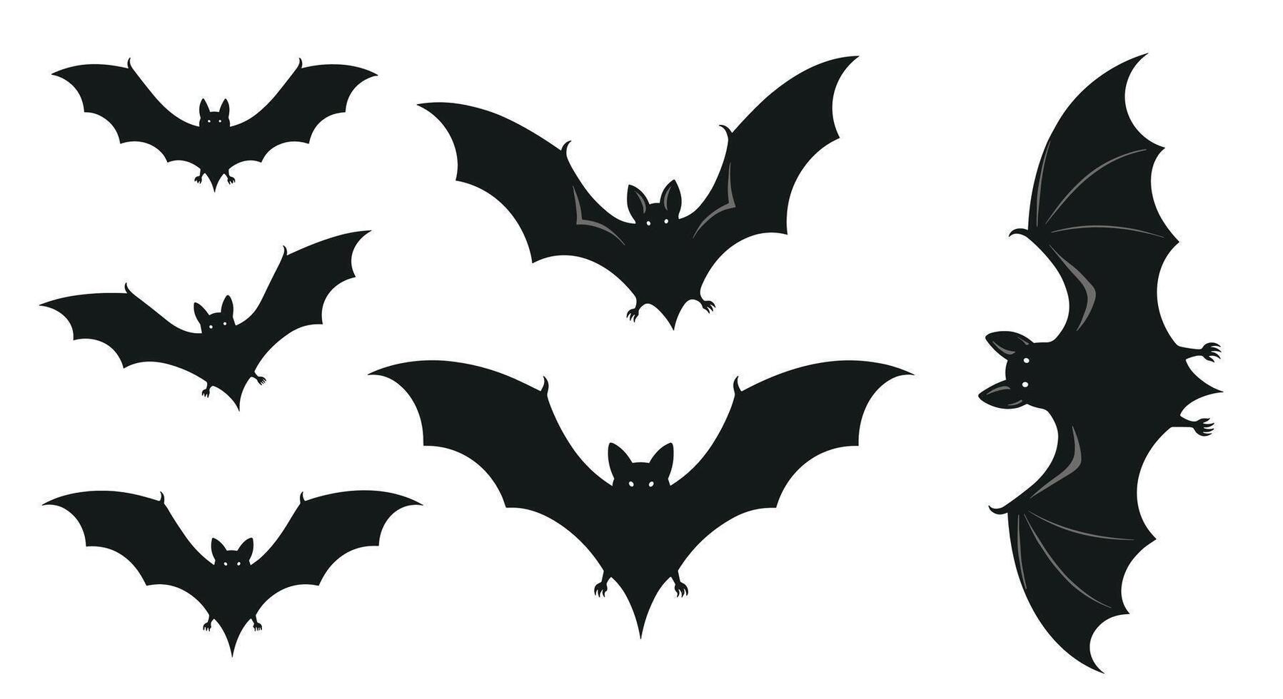 A Gathering of Bats An Eerie Ensemble of Nocturnal Flyers Against the Sky vector