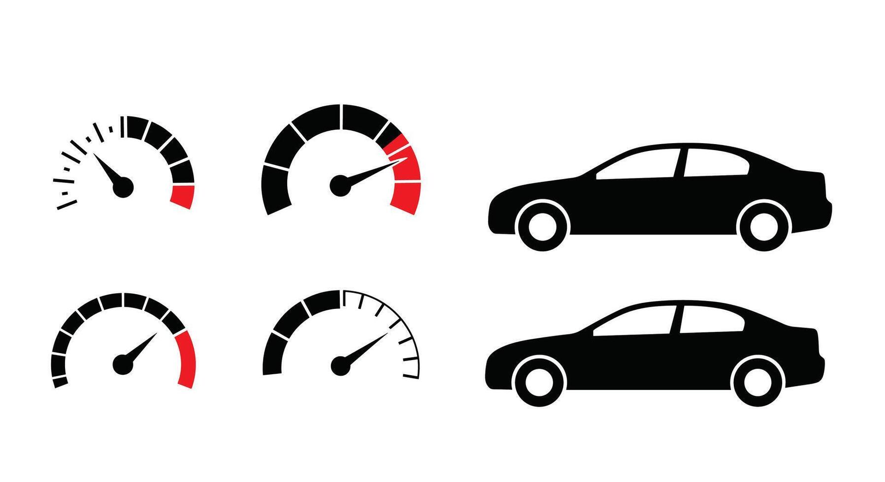 Understanding Car Performance Metrics A Guide to Speedometer and Vehicle Behavior Analysis vector