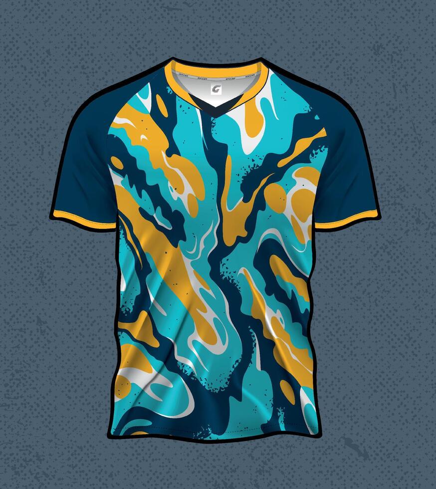 Jersey design kit for soccer teams and gaming tournaments vector